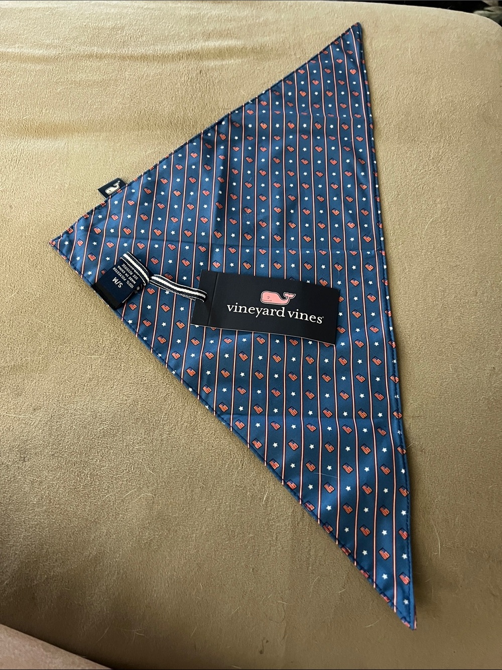 Vineyard Vines Micro Flag Blue Wave S/M Bandana